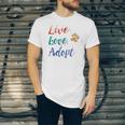 Rescue Dog Live Love Adopt Jersey T-Shirt