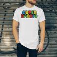 Super-Daddio Gamer Dad Fathers Day Video Game Lover Jersey T-Shirt
