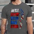 Best Effin’ Step Dad 4Th Of July Ever Shoes Trace Flag Unisex Jersey Short Sleeve Crewneck Tshirt