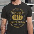 1947 September Birthday Gift 1947 September Limited Edition Unisex Jersey Short Sleeve Crewneck Tshirt