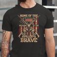 4Th Of July Military Home Of The Free Because Of The Brave Jersey T-Shirt