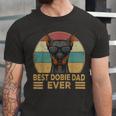Best Dobie Dad Ever Doberman Dog Owner Unisex Jersey Short Sleeve Crewneck Tshirt