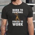 Born To Paintball Forced To Work Paintball Player Jersey T-Shirt