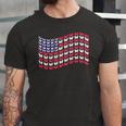 Butterflies American Flag 4Th Of July Usa Butterfly Flag Jersey T-Shirt
