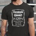 Cornhole Champion Boss Of The Toss Pappy Jersey T-Shirt