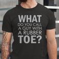 Dad Joke Novelty Tee The One About A Guy With A Rubber Toe Jersey T-Shirt