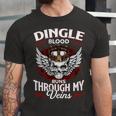 Dingle Blood Runs Through My Veins Name V2 Unisex Jersey Short Sleeve Crewneck Tshirt