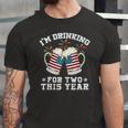 Im Drinking For Two This Year Pregnancy 4Th Of July Jersey T-Shirt