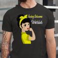 Ewings Sarcoma Warrior Strong Women Yellow Women Ewings Sarcoma Ewings Sarcoma Awareness Unisex Jersey Short Sleeve Crewneck Tshirt