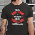 Fathers Day Grandpa Being Papa Is Priceless Fun Jersey T-Shirt