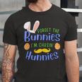 Forget The Bunnies Im Chasing Hunnies Funny Boys Easter Gift Unisex Jersey Short Sleeve Crewneck Tshirt