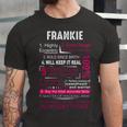 Frankie Name Gift Frankie Name Unisex Jersey Short Sleeve Crewneck Tshirt