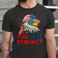 You Free Tonight Bald Eagle Mullet American Flag 4Th Of July Jersey T-Shirt