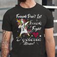 Friends Dont Let Friends Fight Dyslexia Alone Unicorn Grey Ribbon Dyslexia Dyslexia Awareness Unisex Jersey Short Sleeve Crewneck Tshirt