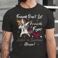 Friends Dont Let Friends Fight Lockedin Syndrome Alone Unicorn Silver Ribbon Lockedin Syndrome Lockedin Syndrome Awareness Unisex Jersey Short Sleeve Crewneck Tshirt