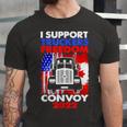 I Support Truckers Freedom Convoy 2022 V3 Unisex Jersey Short Sleeve Crewneck Tshirt