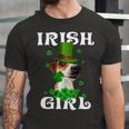 Jack Russell Terrier Patricks Day For Dog Lovers Unisex Jersey Short Sleeve Crewneck Tshirt