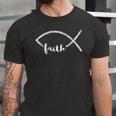 Jesus Fish Ichthy Emblem Christian Faith Symbol Ichthus Jersey T-Shirt