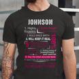 Johnson Name Gift Johnson V2 Unisex Jersey Short Sleeve Crewneck Tshirt