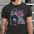 Just A Girl Who Loves Boxing Ink Splatter Unisex Jersey Short Sleeve Crewneck Tshirt