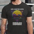 Life Is Better With German Shepherds Jersey T-Shirt
