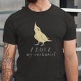 I Love My Cockatiel Cockatiel Parrot Jersey T-Shirt