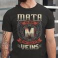 Mata Blood Run Through My Veins Name V3 Unisex Jersey Short Sleeve Crewneck Tshirt
