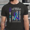 In Memory Friend Suicide Awareness Prevention American Flag Jersey T-Shirt