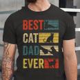 Mens Best Cat Dad Ever Funny Fathers Day Gifts 461 Trending Shirt Unisex Jersey Short Sleeve Crewneck Tshirt