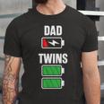 Mens Funny Dad Fathers Day Birthday Twins Twin Dad Unisex Jersey Short Sleeve Crewneck Tshirt