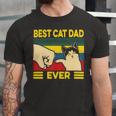 Mens Vintage Best Cat Dad Ever Bump Fit 240 Shirt Unisex Jersey Short Sleeve Crewneck Tshirt