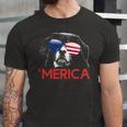 Merica Bernese Mountain Dog American Flag 4Th Of July Jersey T-Shirt