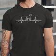 Minimalist Heartbeat Cropped Great Dane Unisex Jersey Short Sleeve Crewneck Tshirt