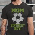 Mom Of The Birthday Boy Soccer Lover Vintage Retro Unisex Jersey Short Sleeve Crewneck Tshirt