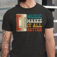 Music Makes It All Better 764 Shirt Unisex Jersey Short Sleeve Crewneck Tshirt