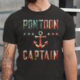Patriotic Pontoon Captain Vintage Us Flag July 4Th Boating Unisex Jersey Short Sleeve Crewneck Tshirt