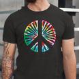Peace Sign Rainbow Colors 70S 80S Party Jersey T-Shirt