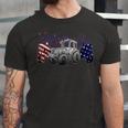 Red White Blue Tractor Usa Flag 4Th Of July Patriot Farmer Unisex Jersey Short Sleeve Crewneck Tshirt