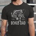 Reel Cool Bonus Dad Fishing Fathers Day Fisherman Fishing Jersey T-Shirt