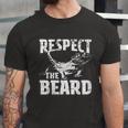 Respect The Beard Bearded Dragon Dad Mom Unisex Jersey Short Sleeve Crewneck Tshirt