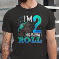 This Is How I Roll 2 Years Old Monster Truck 2Nd Birthday Jersey T-Shirt