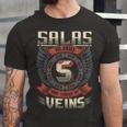 Salas Blood Run Through My Veins Name V3 Unisex Jersey Short Sleeve Crewneck Tshirt