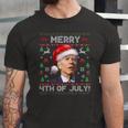 Santa Joe Biden Merry 4Th Of July Ugly Christmas Jersey T-Shirt