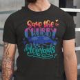 Save The Chubby Mermaids Funny Mermaid Unisex Jersey Short Sleeve Crewneck Tshirt