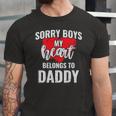 Sorry Boys My Heart Belongs To Daddy Kids Valentines Jersey T-Shirt