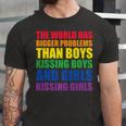The World Has Bigger Problems Lgbt-Q Pride Gay Proud Ally Unisex Jersey Short Sleeve Crewneck Tshirt