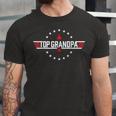 Top Grandpa Birthday Gun Jet Fathers Day Funny 80S Dad Unisex Jersey Short Sleeve Crewneck Tshirt