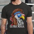 Ultra Maga Trump Sunglasses Eagle Head Usa Flag Bandana Unisex Jersey Short Sleeve Crewneck Tshirt