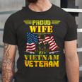 Veteran Veterans Day Womens Proud Wife Of A Vietnam Veteran For 70 Navy Soldier Army Military Unisex Jersey Short Sleeve Crewneck Tshirt
