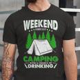 Weekend Forecast Camping With A Chance Of Drinking Funny Unisex Jersey Short Sleeve Crewneck Tshirt